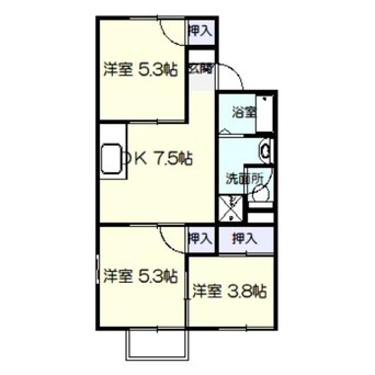 間取図 ブルーハイツ（山王町）