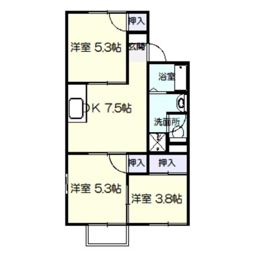 間取図 ブルーハイツ（山王町）