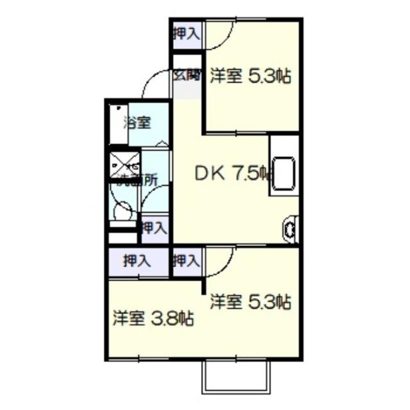 間取図 ブルーハイツ（山王町）