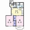 ペガサス（富塚町） 2DKの間取り