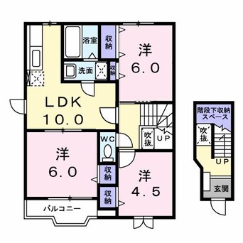 間取図 シャルマンB（山王町）