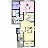 メゾン・ルミナーレB（茂呂町） 1LDKの間取り
