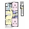 プリムローズⅠ（除ヶ町） 2LDKの間取り