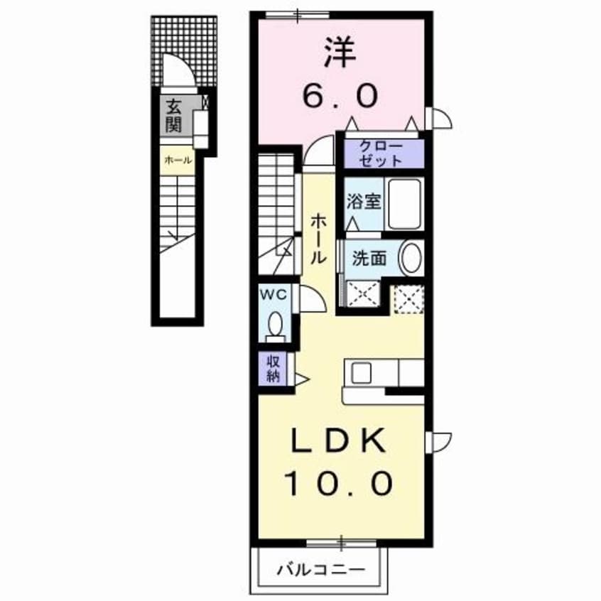 間取図 エトワールＢ（山王町）