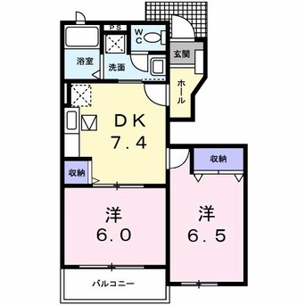 間取図 メゾンボヌールC（連取町）
