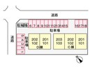 配置図 メゾンボヌールC（連取町）