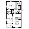 エスパシオフェリスⅠ（東小保方町） 2LDKの間取り