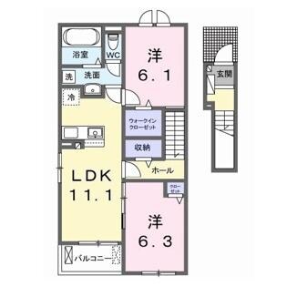 間取り図 ラ　メゾン豊城B（豊城町）