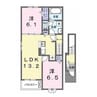 ラピエール 2LDKの間取り