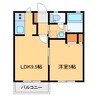 ステラハイツA（粕川町） 1LDKの間取り