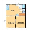 ヴィラフレグランス（ひろせ町） 2DKの間取り
