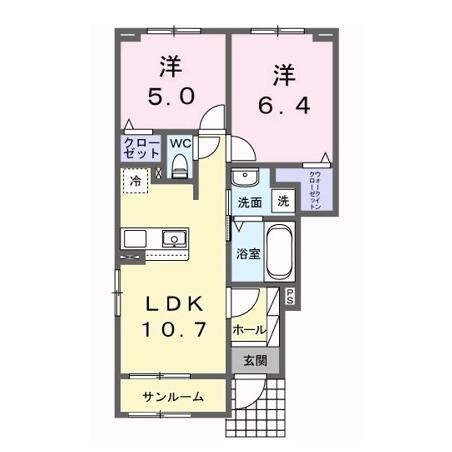 間取り図 フロレゾン　桜（末広町）