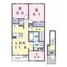 フロレゾン　桜（末広町） 2LDK+Sの間取り
