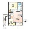 エメラルドⅡ 2LDKの間取り
