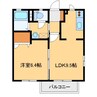 アマンジオB（連取本町） 1LDKの間取り