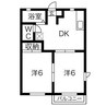 サントノーレA（宮子町） 2DKの間取り