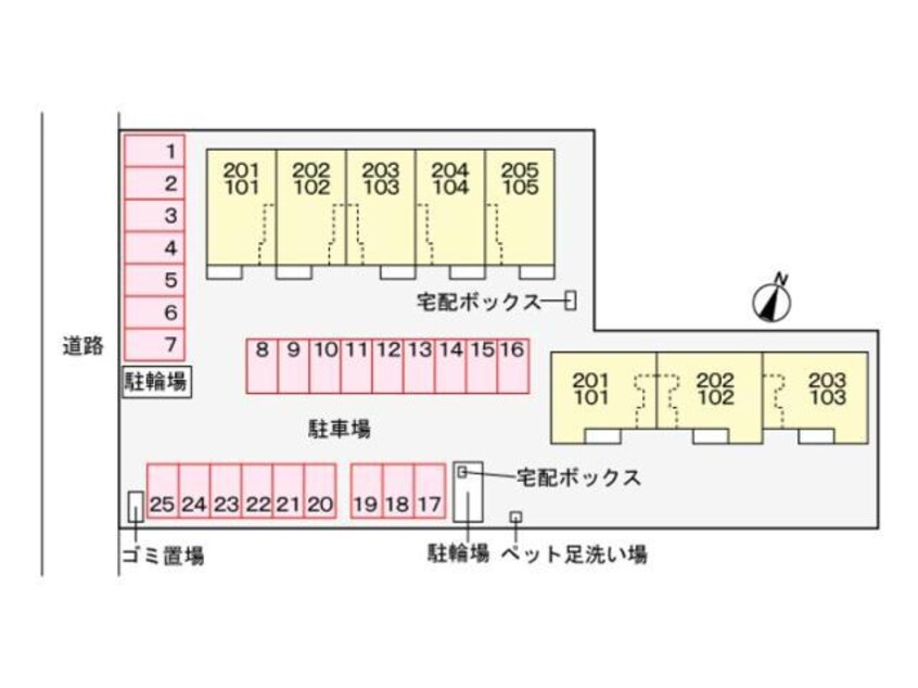 配置図 ソラーナA（茂呂町）