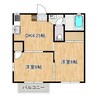 アルモニーA（宮子町） 2DKの間取り