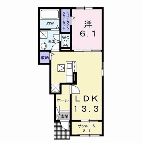 間取り図 メゾン・ソレイユB