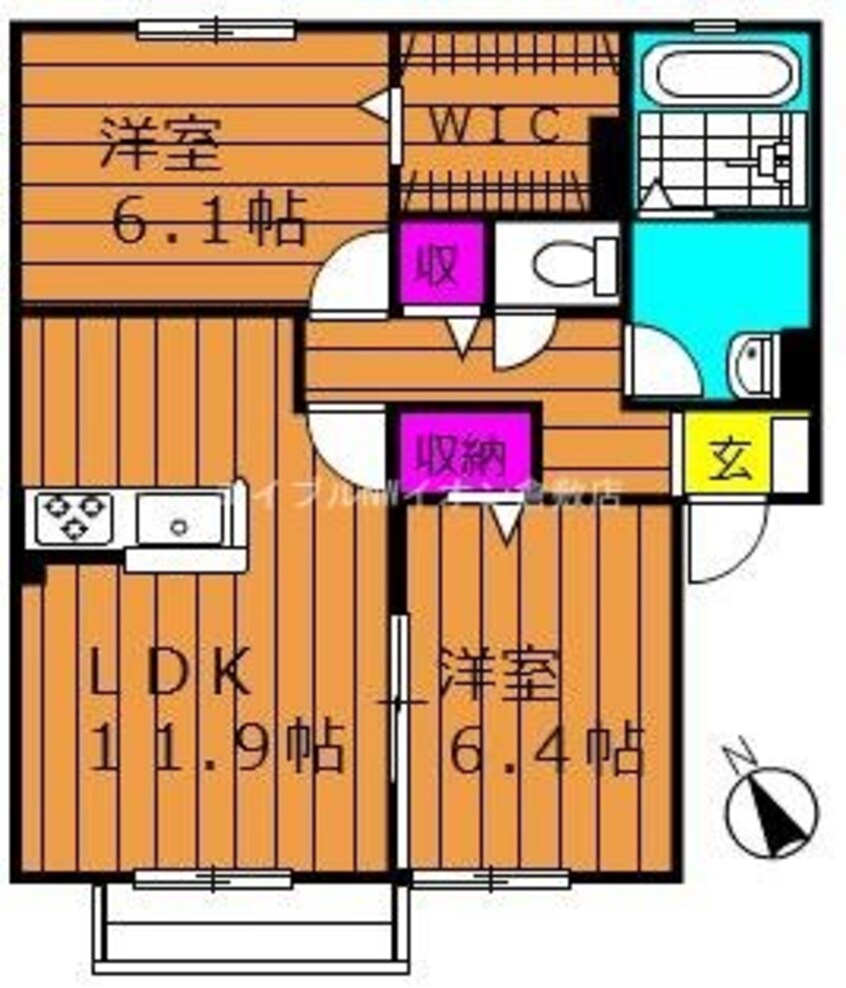 間取図 メゾン・パレット西阿知　Ｂ