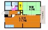 パレロッサ陣之内Ａ 1LDKの間取り