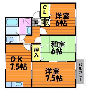 間取図 キャトルメゾン　A棟