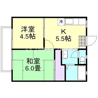 間取図 サンライフ鴨方