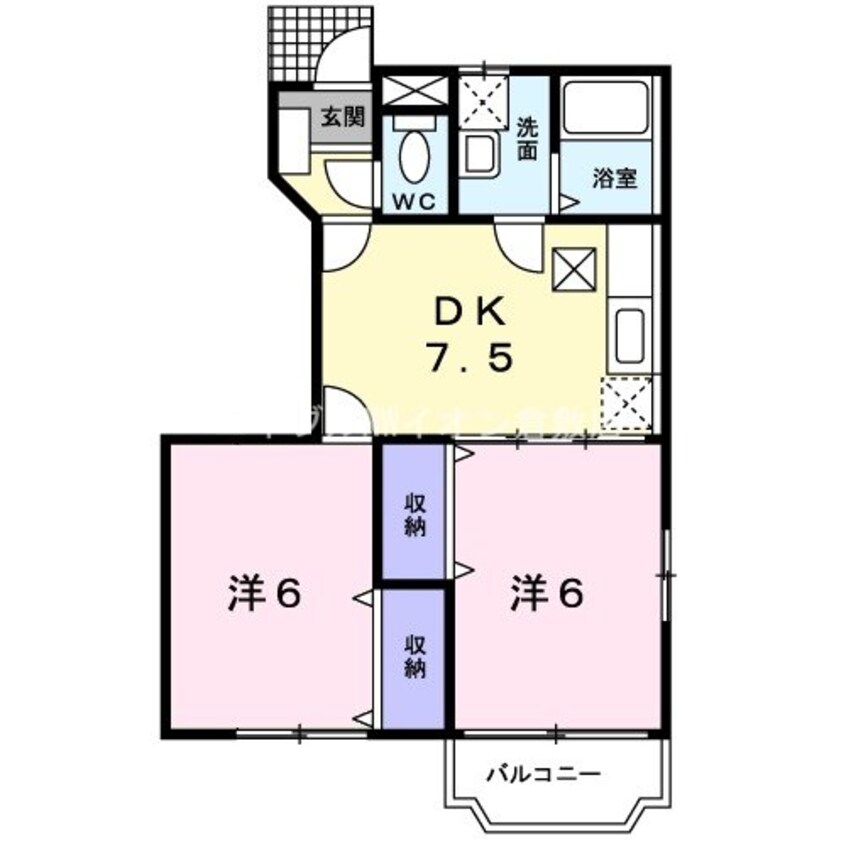 間取図 フィオーレ早島Ｂ