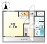 ボンヌール 1Kの間取り