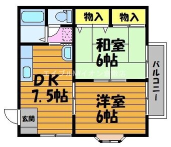 間取図 コーポマム　B棟