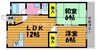 サンライフ東富井 2LDKの間取り