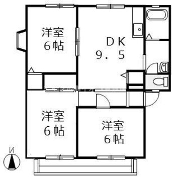 間取図 ウインディア浦田　B