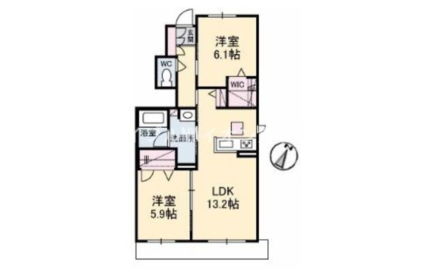 間取図 ブルーメ里見