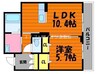 ソルコリーヌ 1LDKの間取り