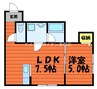 アスイエ 1LDKの間取り