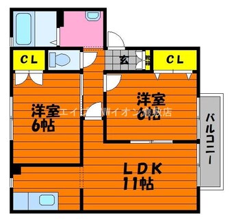 間取図 ソレジオ浜中　A棟