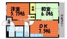 リーベン上成 2DKの間取り