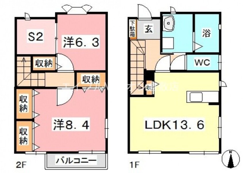 間取図 妹尾貸家