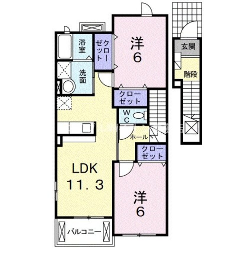 間取図 アルモニーＢ