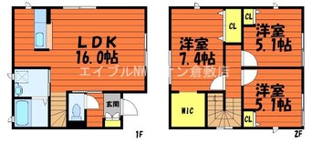 間取図 サンセレーノ　A棟