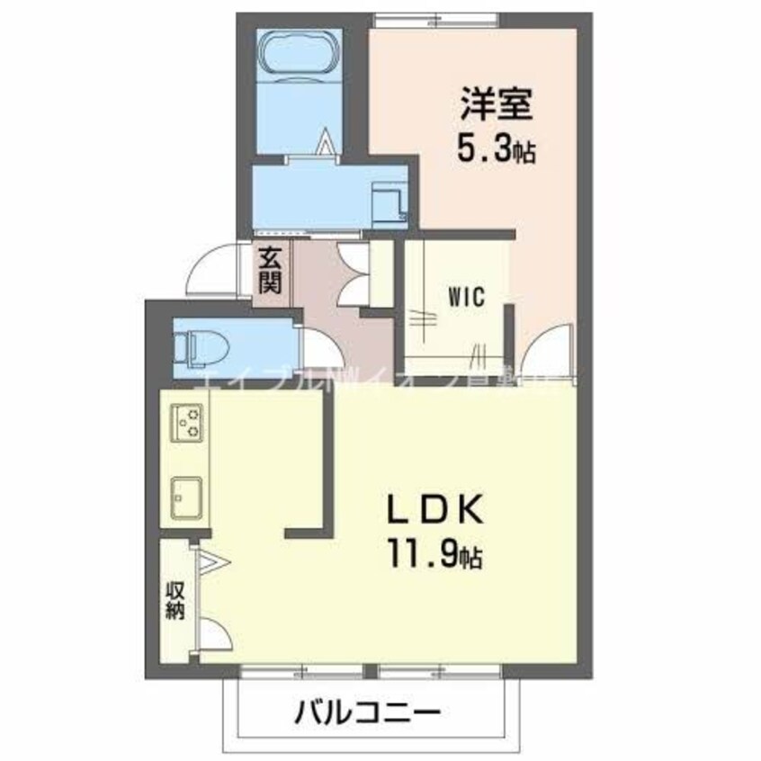 間取図 プレジール西元屋　B棟