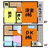 福田町浦田タウンハウス 1DK+Sの間取り