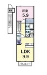 アプローズＢ 1LDKの間取り