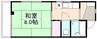 吉岡マンションＤ棟 1Kの間取り