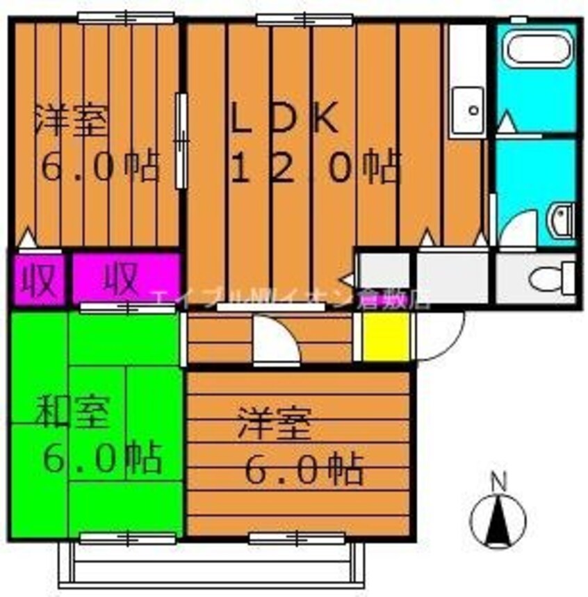 間取図 サンビレッジブライト　Ｂ棟