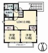 緑の館　Ｄ棟 2LDKの間取り