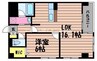 FORTUNA老松 1LDKの間取り