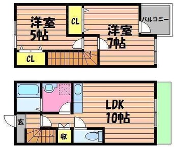 間取図 メゾネットKURA