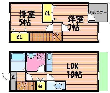 間取り図 メゾネットKURA