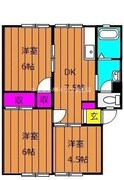 アンダンテ福井　Aの間取図